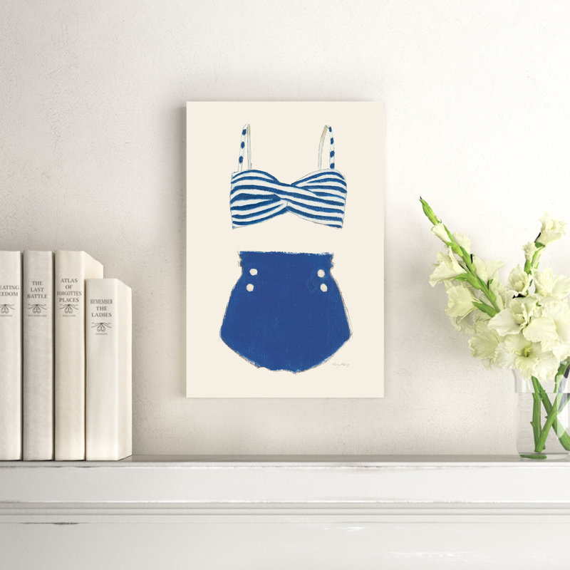 Maillots de bain rétro II - Peinture, Toile tendue, Non, H 18 po x l 12 po