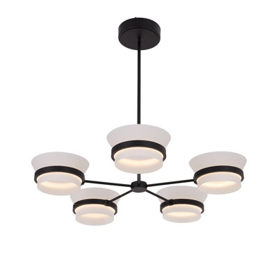 Lustre noir Anel 5 LT Kalco