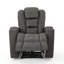  Fauteuil inclinable standard de 33 po de largeur avec rangement pour accoudoirs et port USB, ardoise