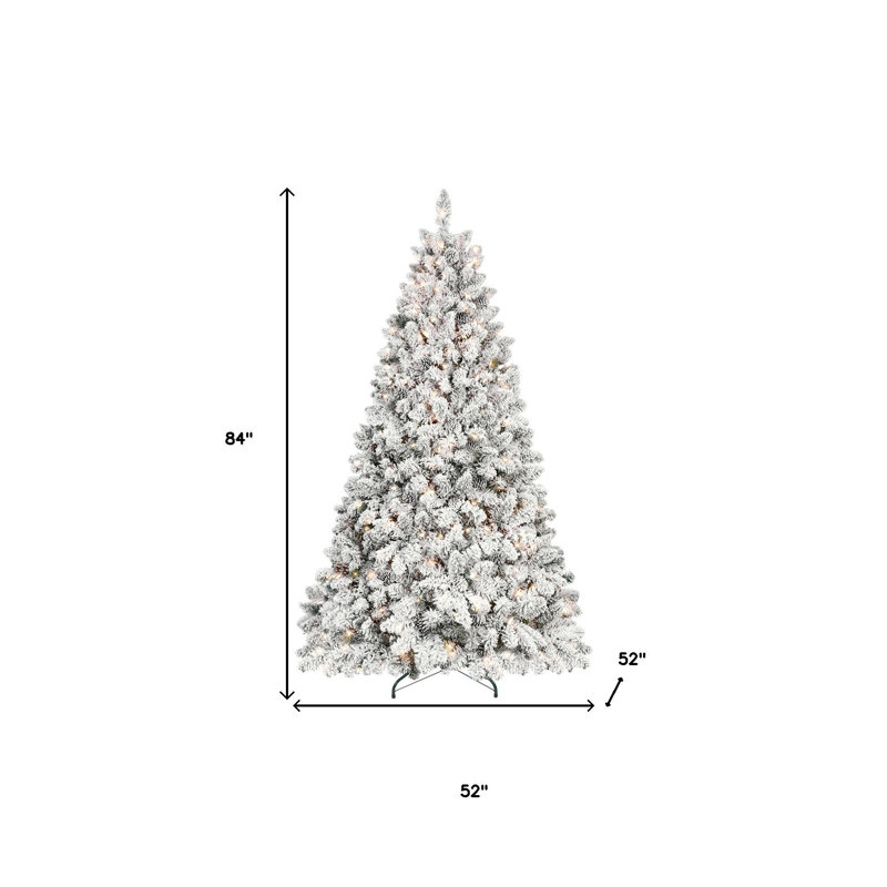 Sapin de Noël enneigé 7 pi