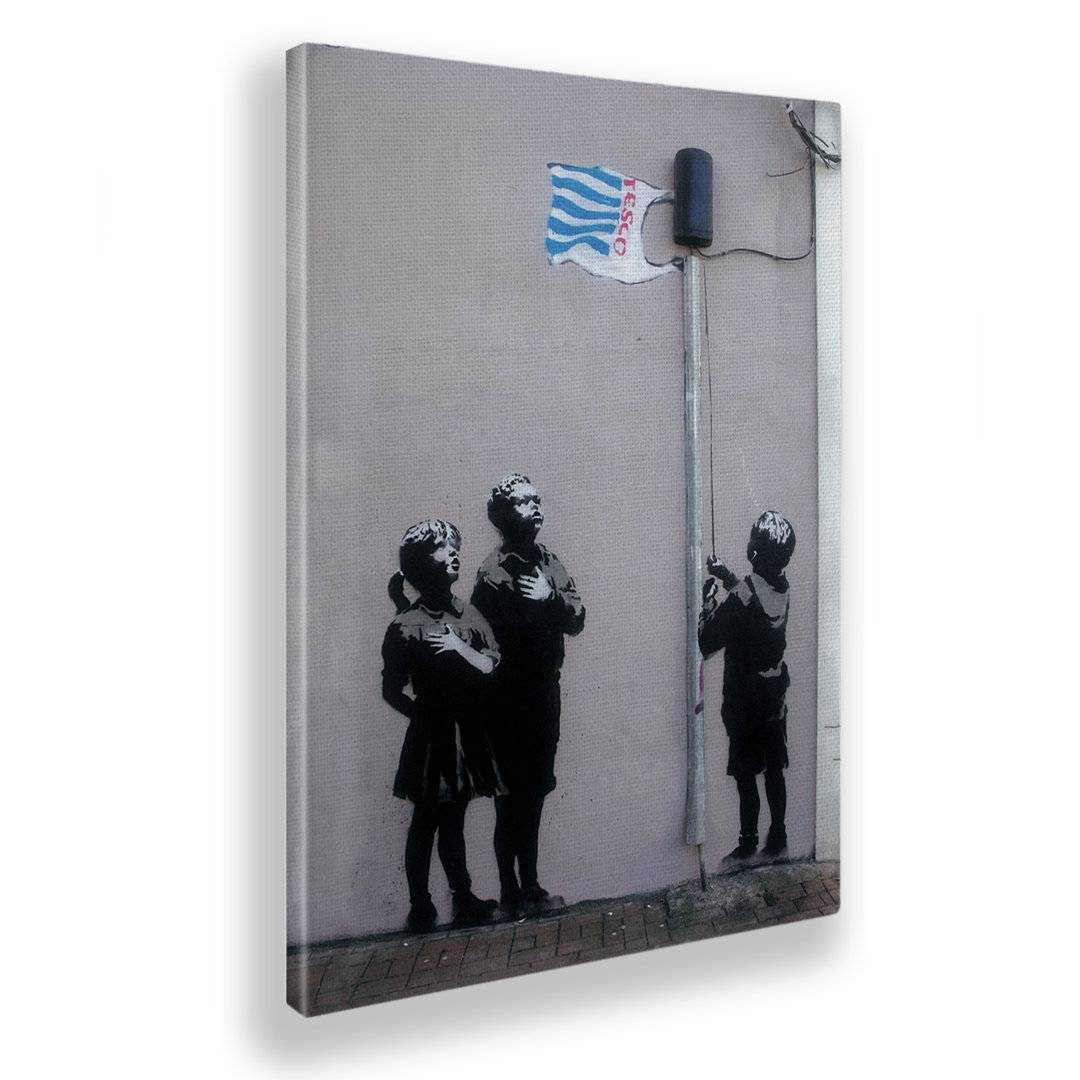 Leinwandbild Tesco Flag von Banksy