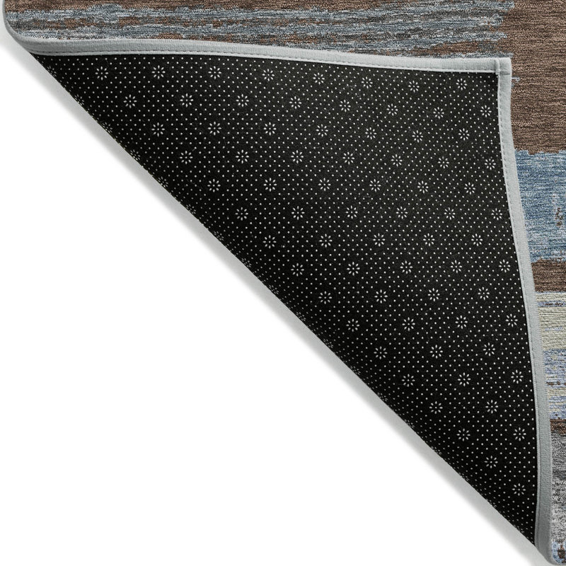 Aelaris Chocolate Washable Indoor-Outdoor Rug - LOOMLAN, 8' x 8'