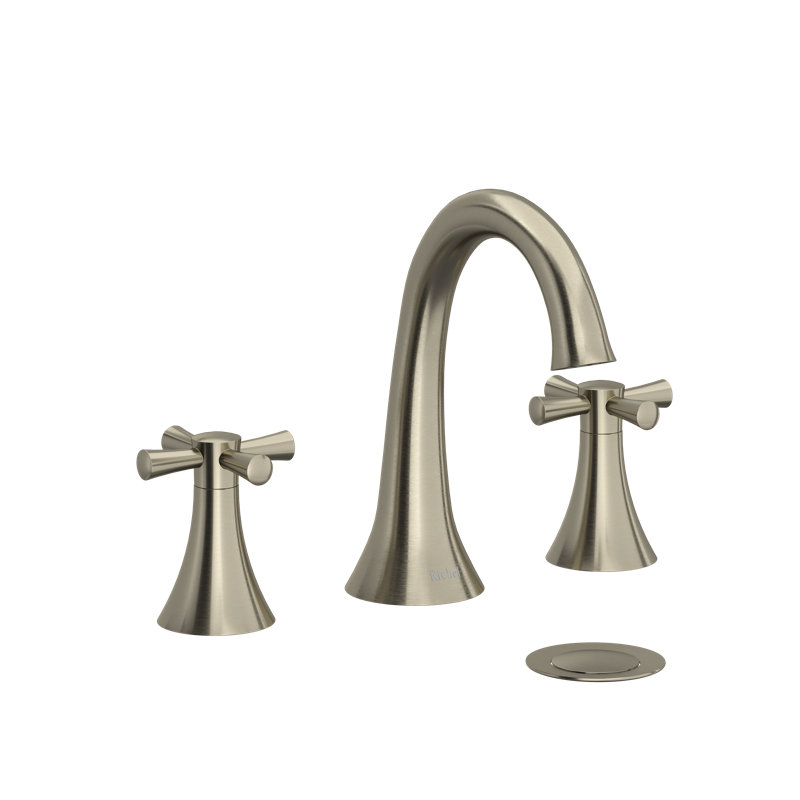Robinet de lavabo Edge, Nickel brossé, 1,5 gallons par minute, Poignée en croix