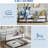 Daybed with Trundle, Trundle Bed Day Bed with Stylish Headboard Twin Daybed with 6 Casters Pullout Trundle-2027988531