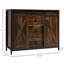 Buffet industriel, buffet de cuisine avec portes de grange coulissantes