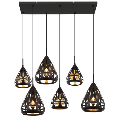 Anouar 6 - Light Matte Black Pendant