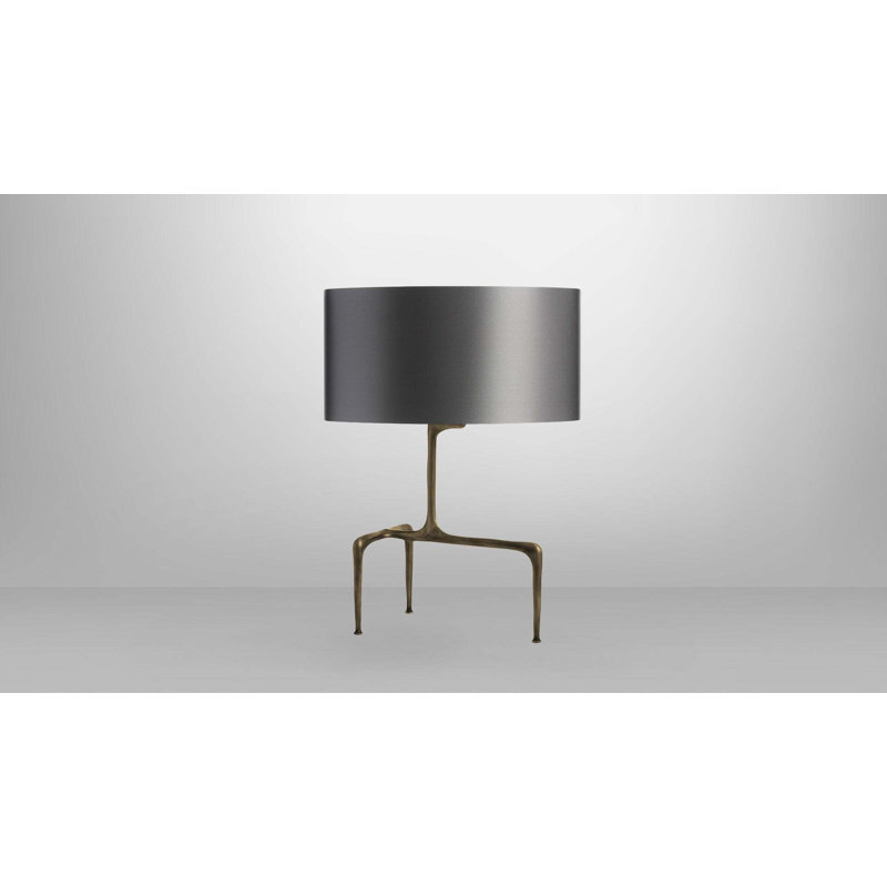 Braque Tripod Table Lamp, Dove Gray, Antique Bronze