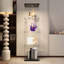 Vitrine de plancher en verre 4 tablettes avec lumières DEL et 2 portes, vitrine en verre-123188003-102042240