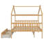 House Bed with Drawers & Wooden Frame-125376349