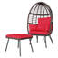 Fauteuil en osier pour l'extérieur et l'intérieur Wicker-1439306302