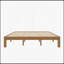 Structure de lit plateforme en bois grand format avec support à lattes, aucun sommier requis, assemblage facile, conception en pin rustique