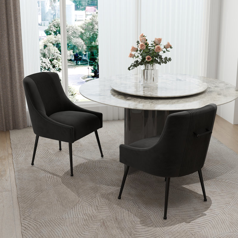 Chaise d'appoint Dinnington, Noir, noir, noir, noir