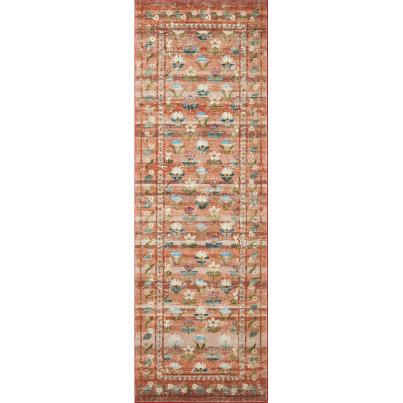 Tapis terre cuite Rifle Paper Co. x Loloi CloudPile, Tapis de couloir 2 pi 6 po x 7 pi 6 po