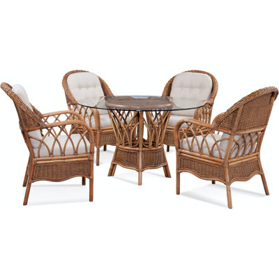 Everglade Round Glass Dining Table