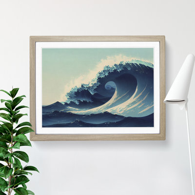A Striking Japanese Wave - Framed Print