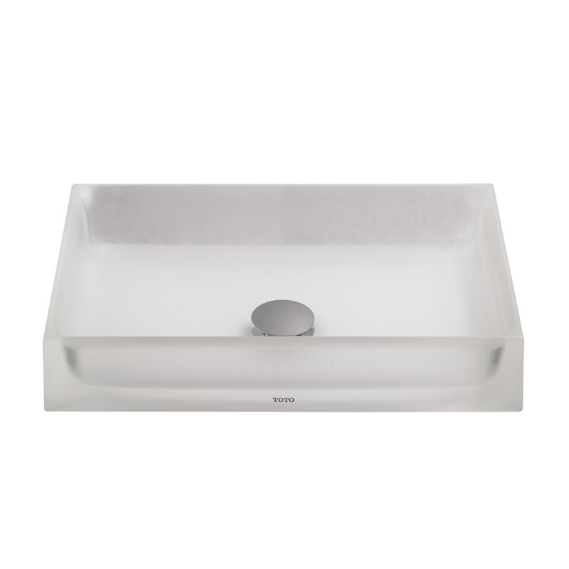 Lavabo de salle de bain vasque rectangulaire TOTO® Luminist ™, blanc givré