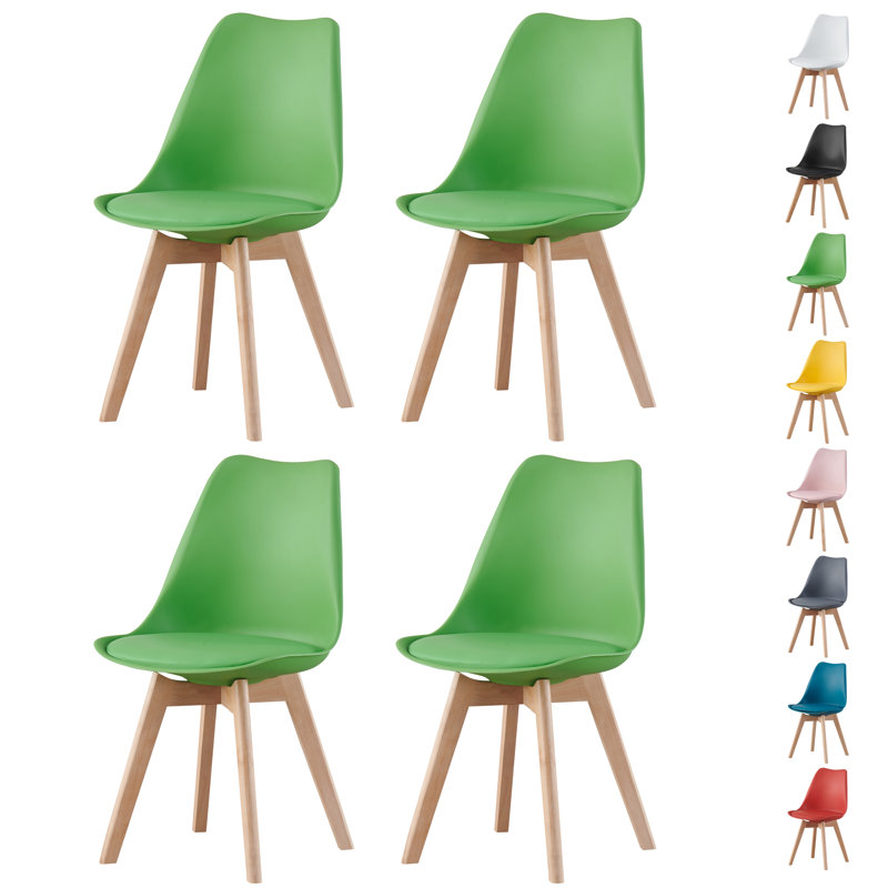 46cm H Upholstered Side Chair, Green