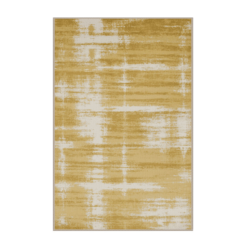 Tapis beige lavable à la machine, Rectangulaire 2 pi x 3 pi