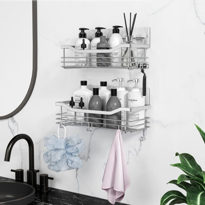 Adhesive Stainless Steel Shower Caddy