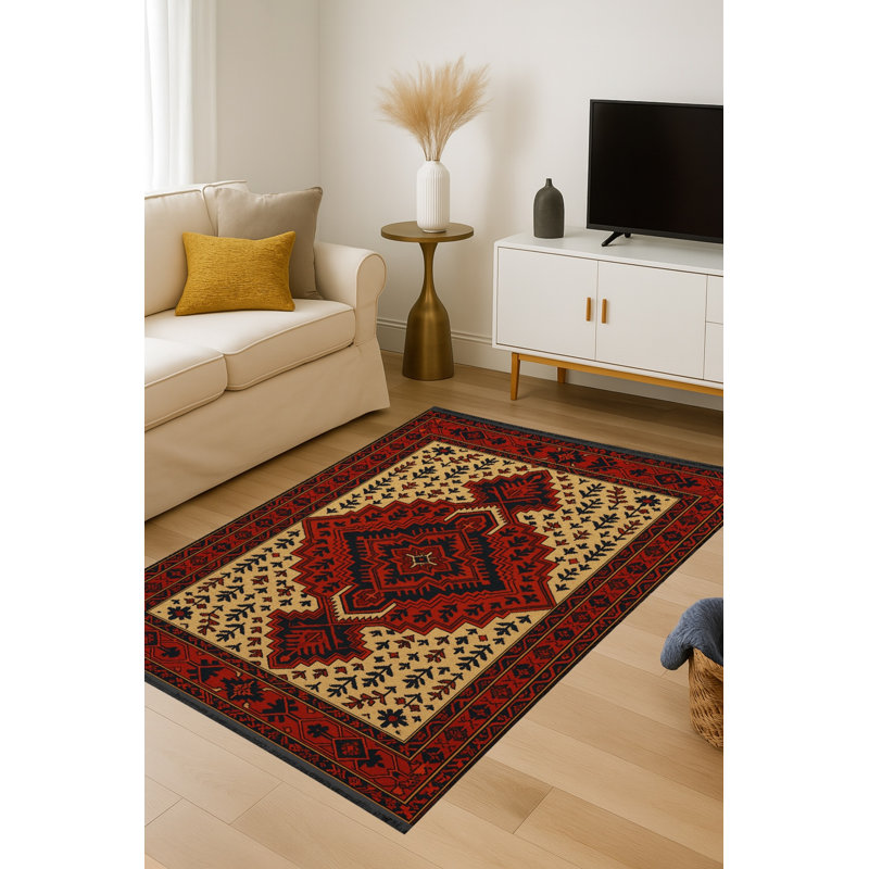Tapis tissé à la main Mosso, 2 pi x 2 pi 11 po