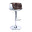 Tabouret de salle à manger moderne avec siège pivotant réglable en brun rétro - Confort et style fonction cuir