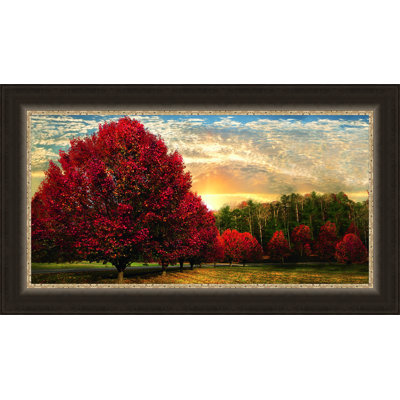 «Crimson Trees», reproduction d'impression encadrée