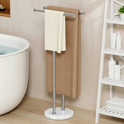 Porte-serviettes sur pied pour salle de bain KES