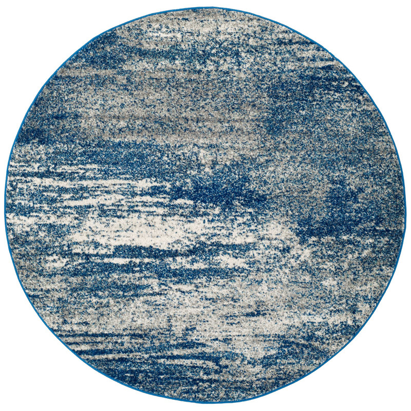 Casey-Marie Performance Abstract Rug, Round 5'3"