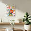 Toile rose avec cadre en bois massif, art mural, 24 x 16 po