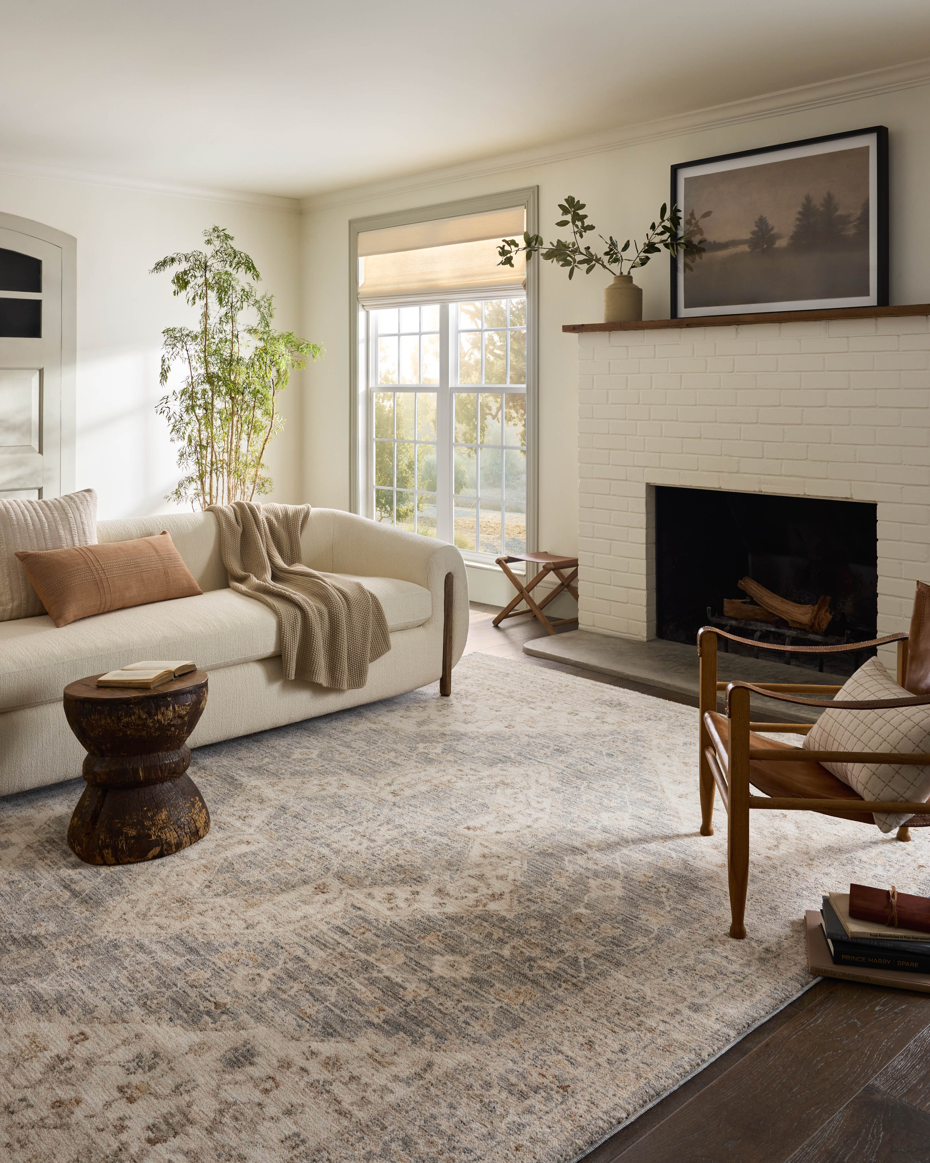 Magnolia Home by Joanna Gaines x Loloi Junie Denim / Natural Area Rug & Reviews | Wayfair