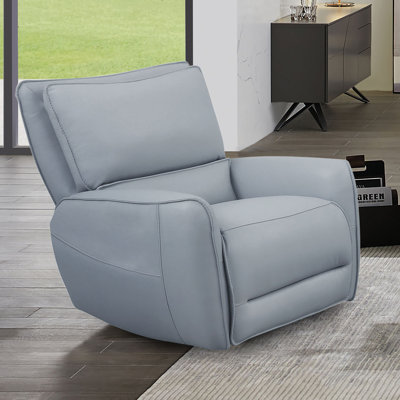 Fauteuil inclinable mural en cuir véritable de 38 po de large Chelo