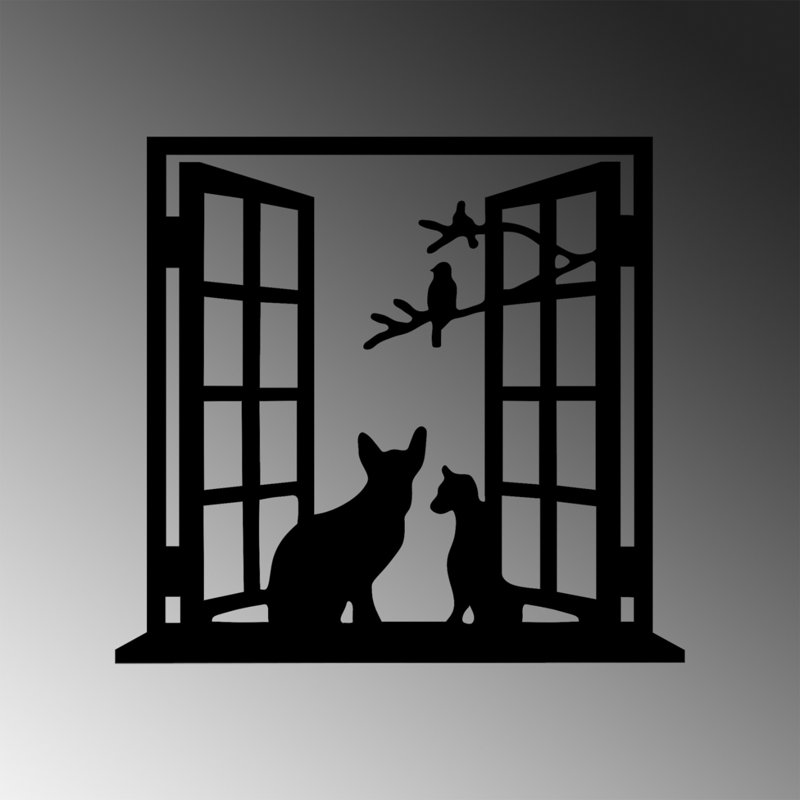 Élégant accessoire mural en métal noir, 39,4 x 0,6 x 36,2 pouces | Fabrication 100% métal (épaisseur: 0,06 pouce) | Parfait pour la décoration intérieure, conception unique, facile à accrocher | Idéal pour les salons et les bureaux