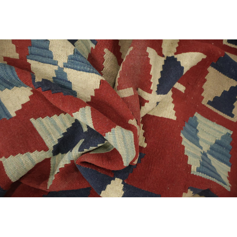 Tapis kilim à motif géométrique Vibrant