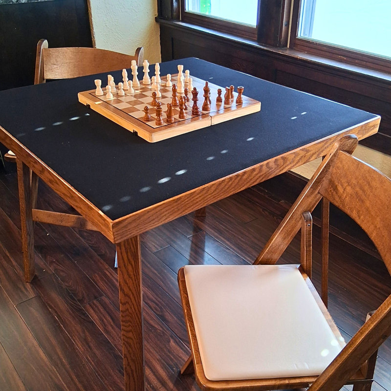 Table pliante en chêne massif 35 po Kestell Furniture, Chêne espagnol, Feutre noir