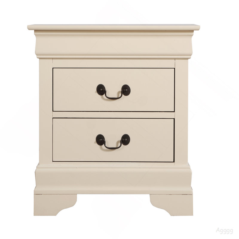 Élégante table de chevet beige au design classique