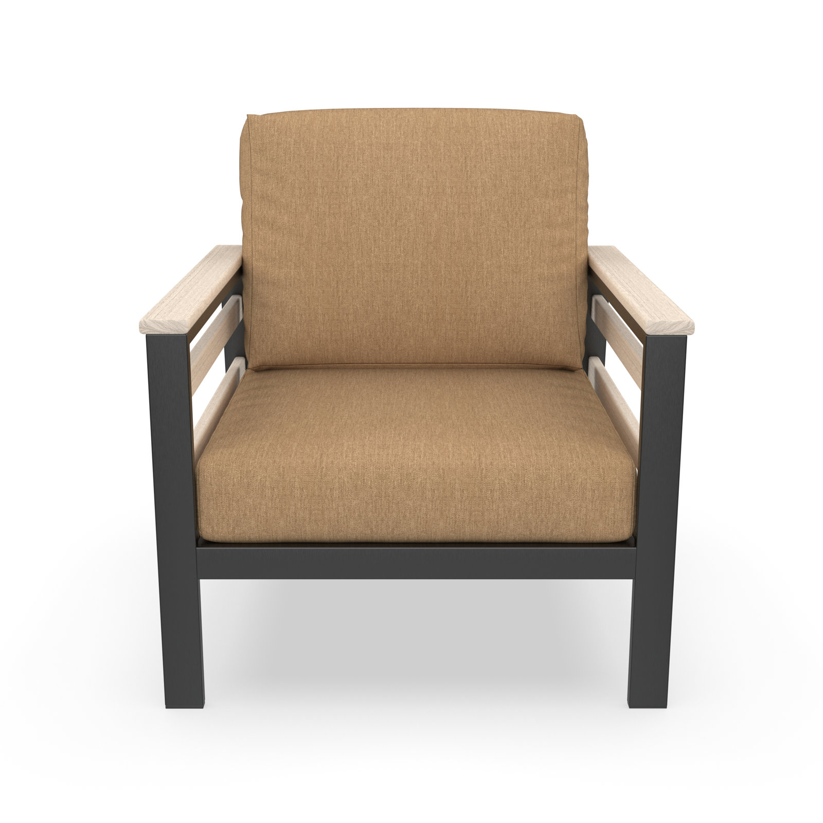 Townsend Sunbrella® Patio Lounge Chair, White, Sunbrella Cavnas Heather Beige