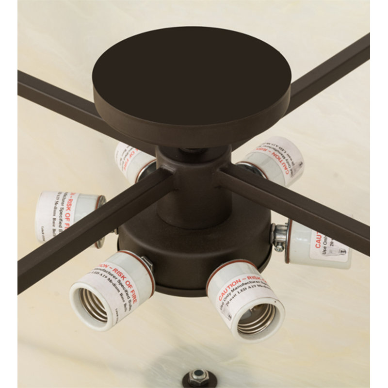 Dominga 6 - Light Flush Mount, Oil Rubbed Bronze, 12" H x 30" W x 30" D