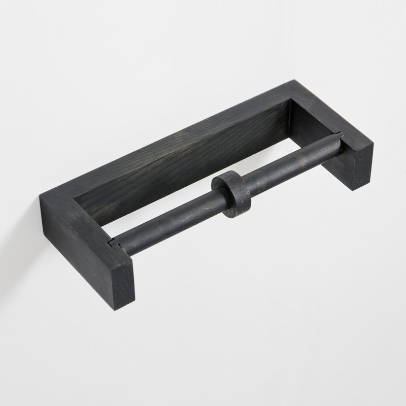 Ashford Wall Mounted Toilet Paper Holder, Dark Oak
