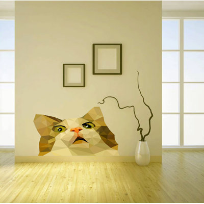 Adhésif décoratif polygonale pour chat