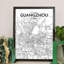 Guangzhou City Map - No Frame Print-1046294664