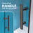 34'' - 35 1/4'' W x 72'' H Frameless Pivot Swing Shower Doors Tempered Glass Bathroom Door with Handle-101257008-101257012