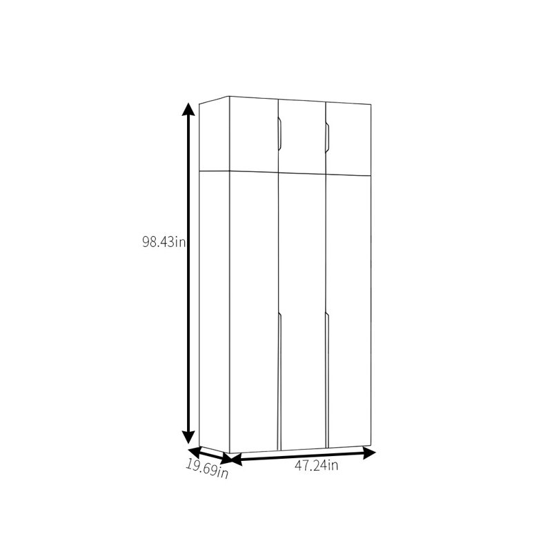 Armoire simple en noyer moderne