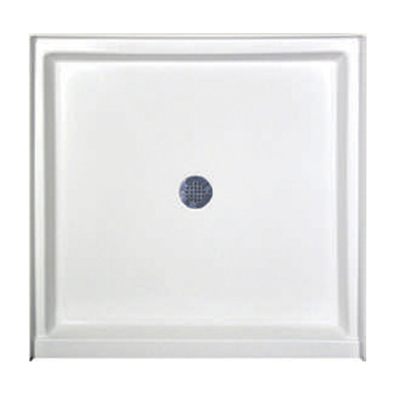 36'' W 36'' D Square Single Shower Base, White