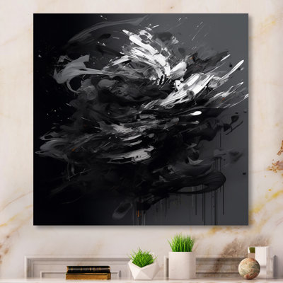 "Exploration des profondeurs du marbre noir", reproduction d'art sur toile