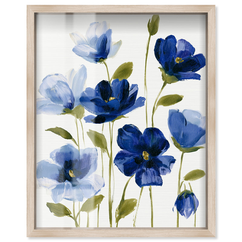 Art de chambre à coucher acrylique jardin I, H 36 po x l 30 po, Cadre en chêne naturel