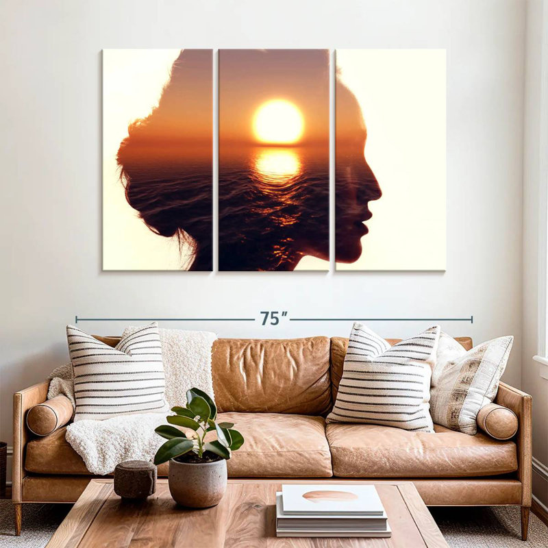 Portrait de coucher de soleil Leisha, H 42 po x l 65 po