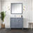 Dark Grey Bath Vanity 36 In. W X 22 In. D, Left Offset And Cultured Marble Top-117978686