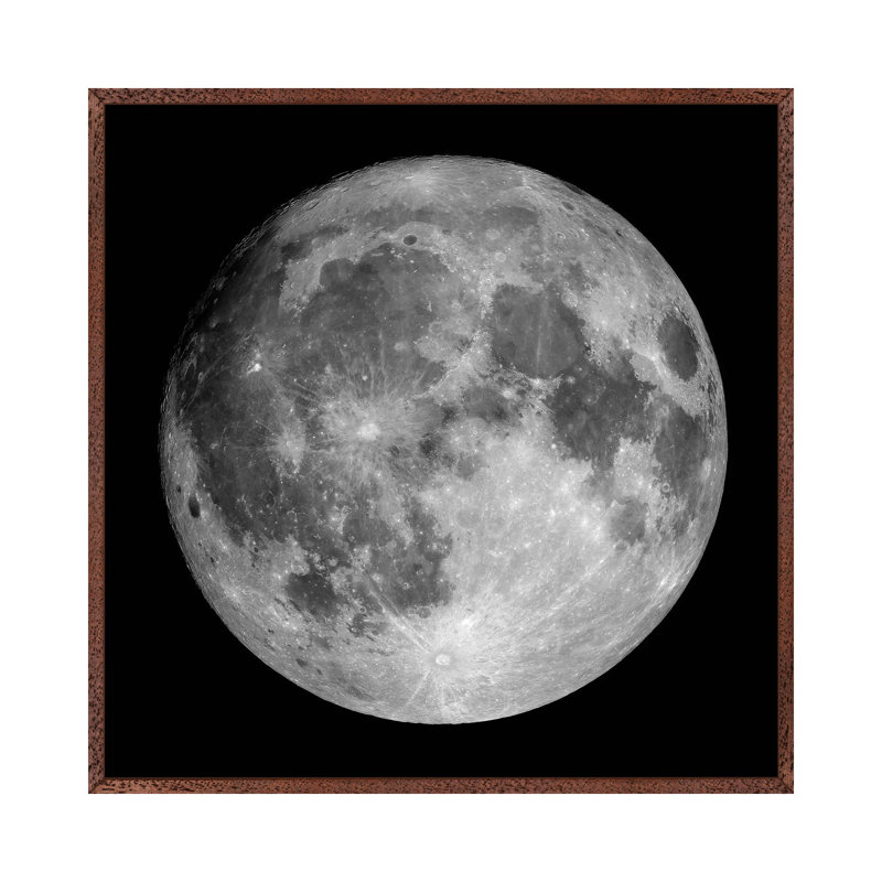 Full Moon by Roth Ritter - Print on Canvas, Classic Brown Wood Framed, 45.72 cm H x 45.72 cm W