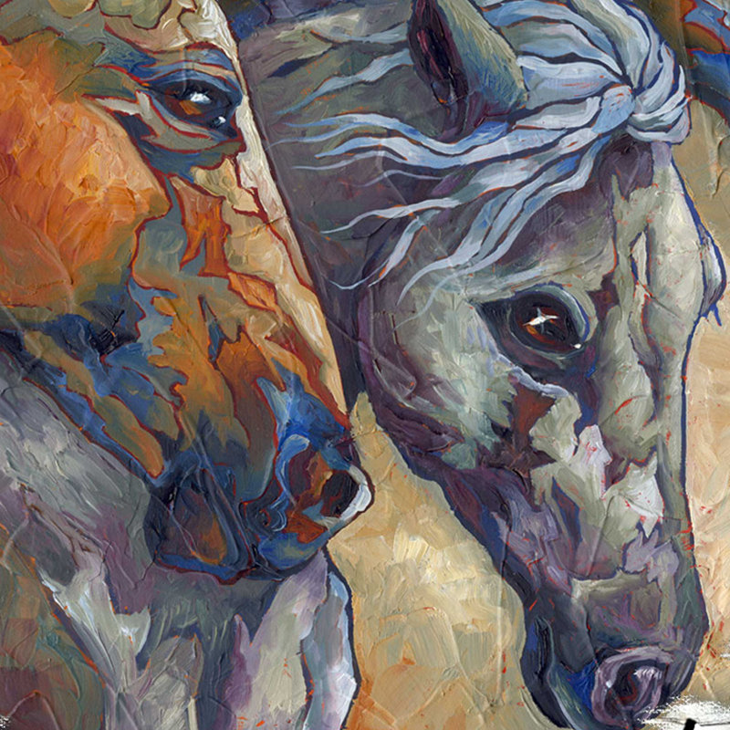 Art mural de porte de cheval Wishek