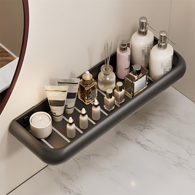 No-Drill Bathroom Corner Shelf